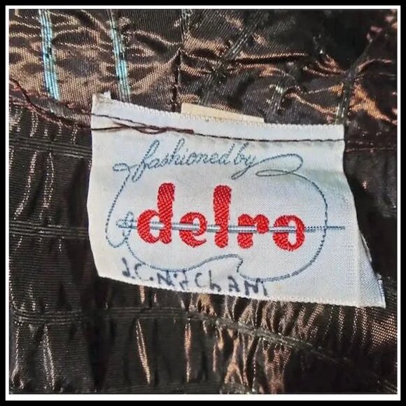 Vintage Evening Cover Copper Gold Metallic Mini Dress 40s Lounge Jacket - Picture 8 of 14